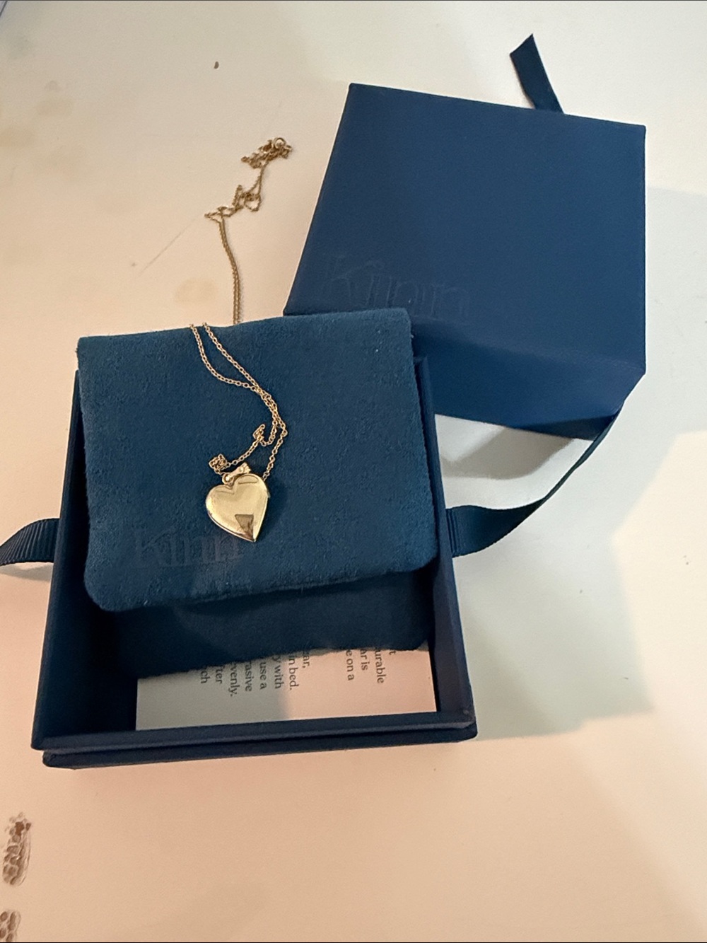 Polished Gold Heart Pendant Necklace for Women